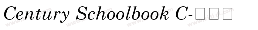Century Schoolbook C字体转换